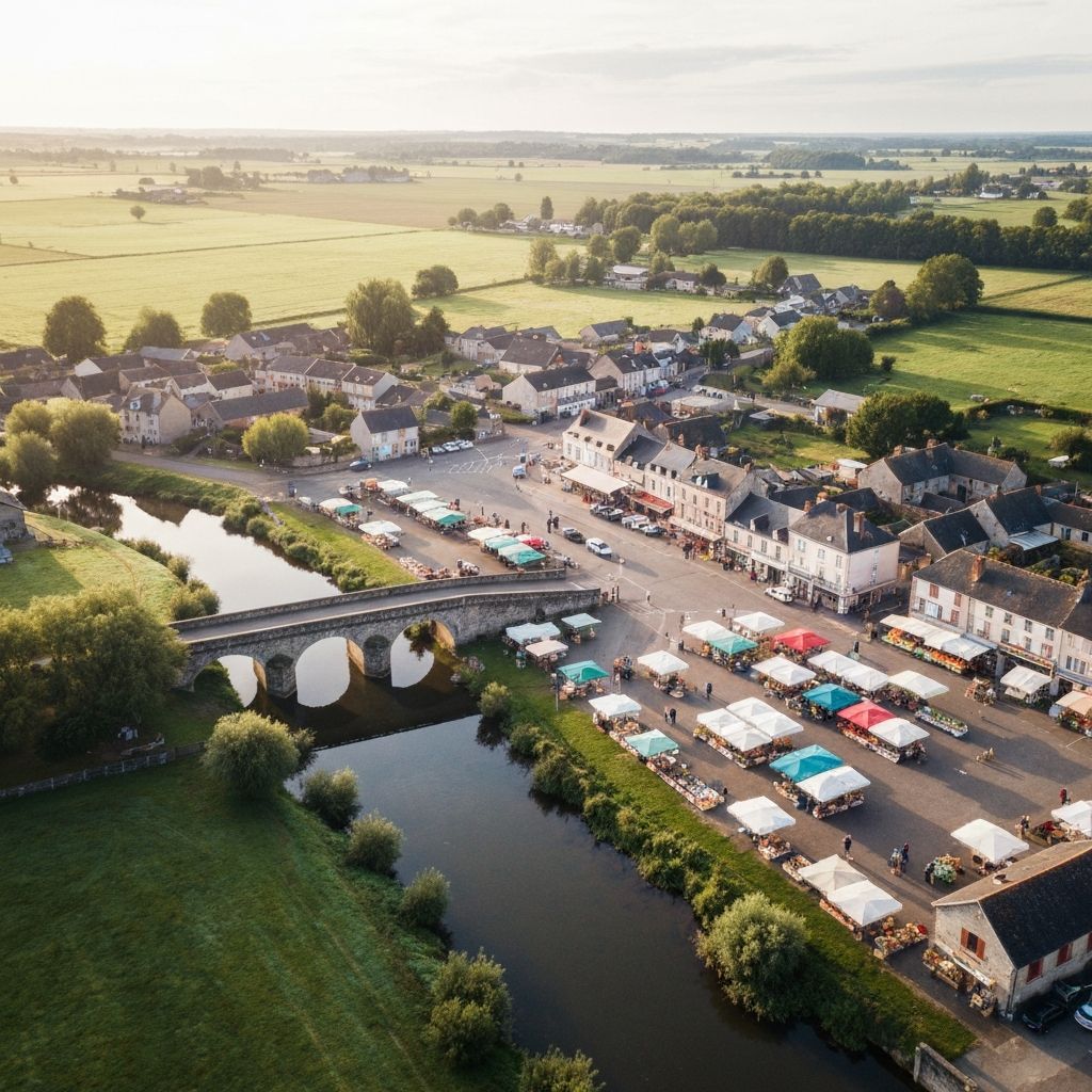 Vue aérienne d'un territoire français
